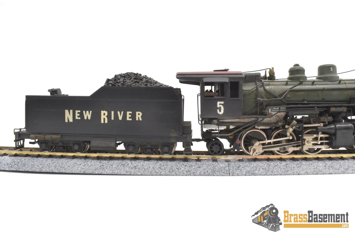 Ho Brass - Pfm Sierra 2 - 6 - 6 - 2 Mallet As ’New River Rr’ #5 Custom Paint Nice Steam