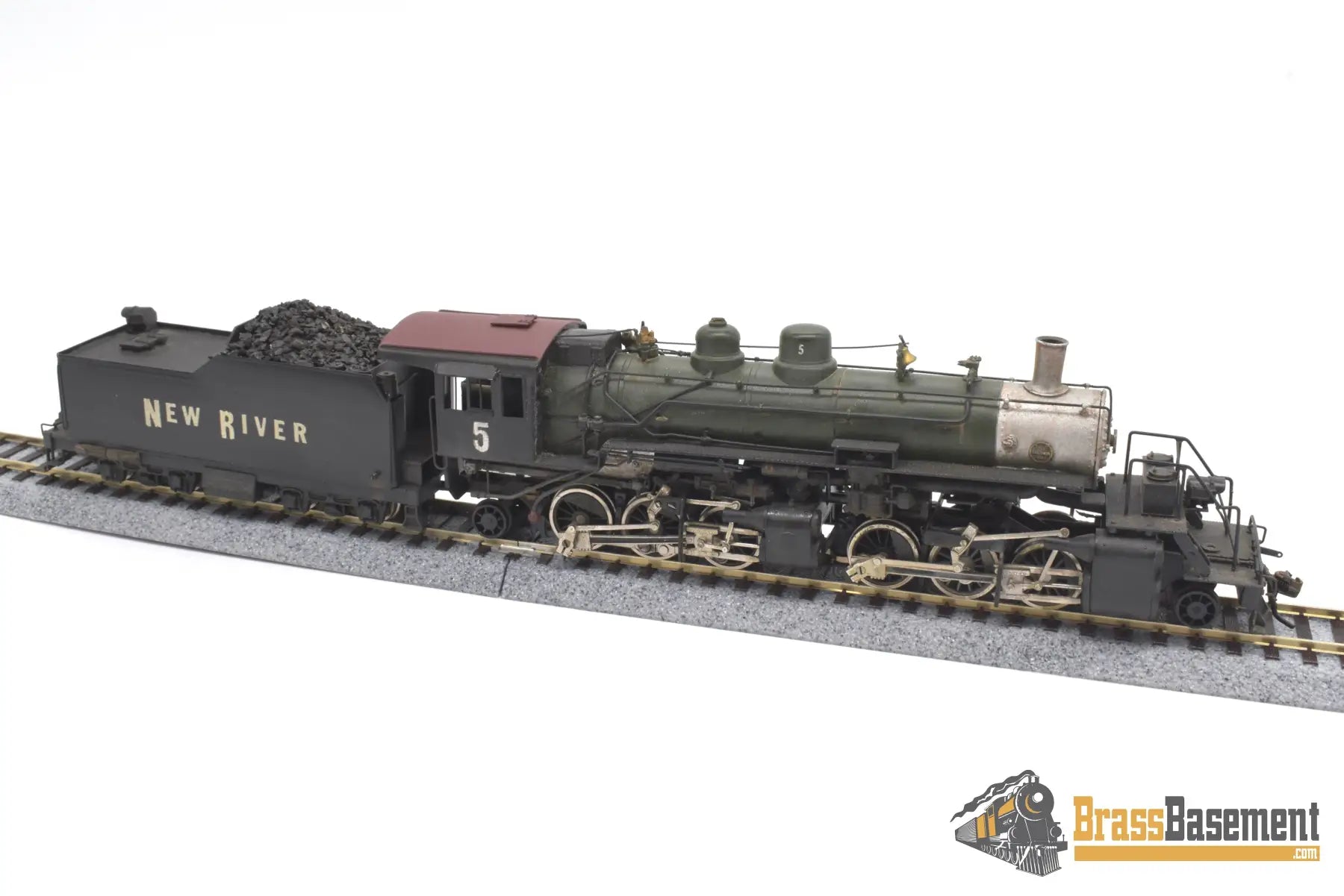 Ho Brass - Pfm Sierra 2 - 6 - 6 - 2 Mallet As ’New River Rr’ #5 Custom Paint Nice Steam