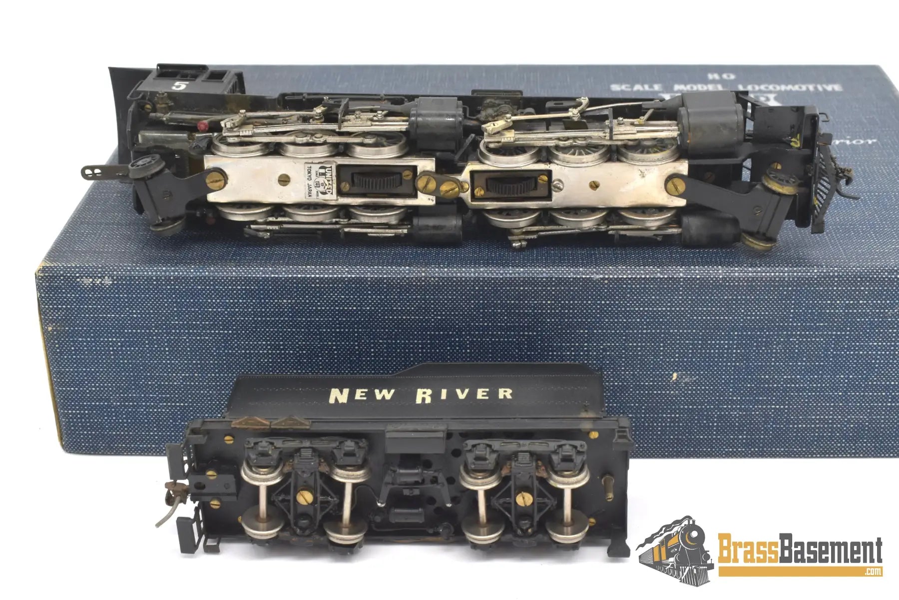 Ho Brass - Pfm Sierra 2 - 6 - 6 - 2 Mallet As ’New River Rr’ #5 Custom Paint Nice Steam