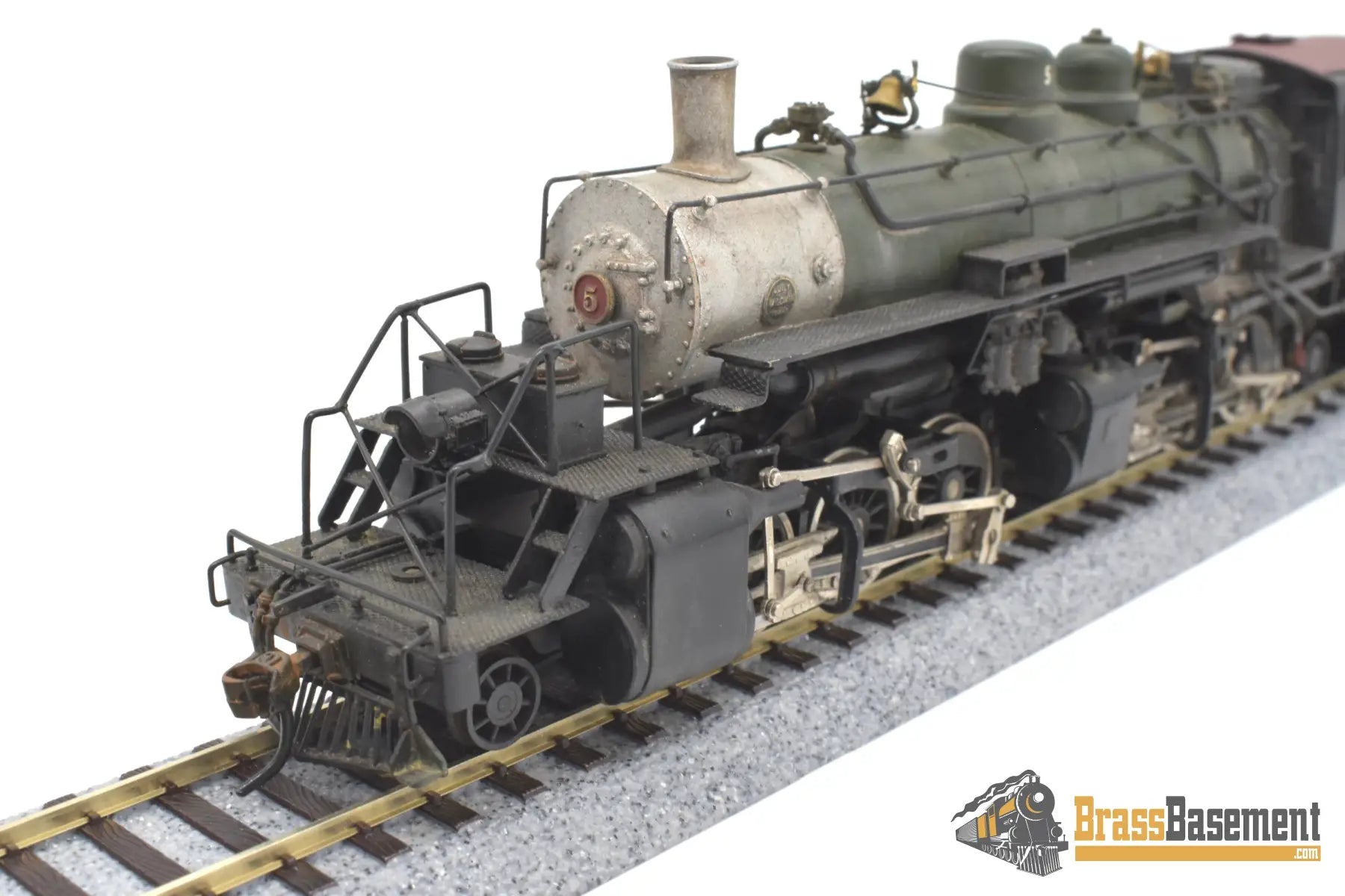 Ho Brass - Pfm Sierra 2 - 6 - 6 - 2 Mallet As ’New River Rr’ #5 Custom Paint Nice Steam