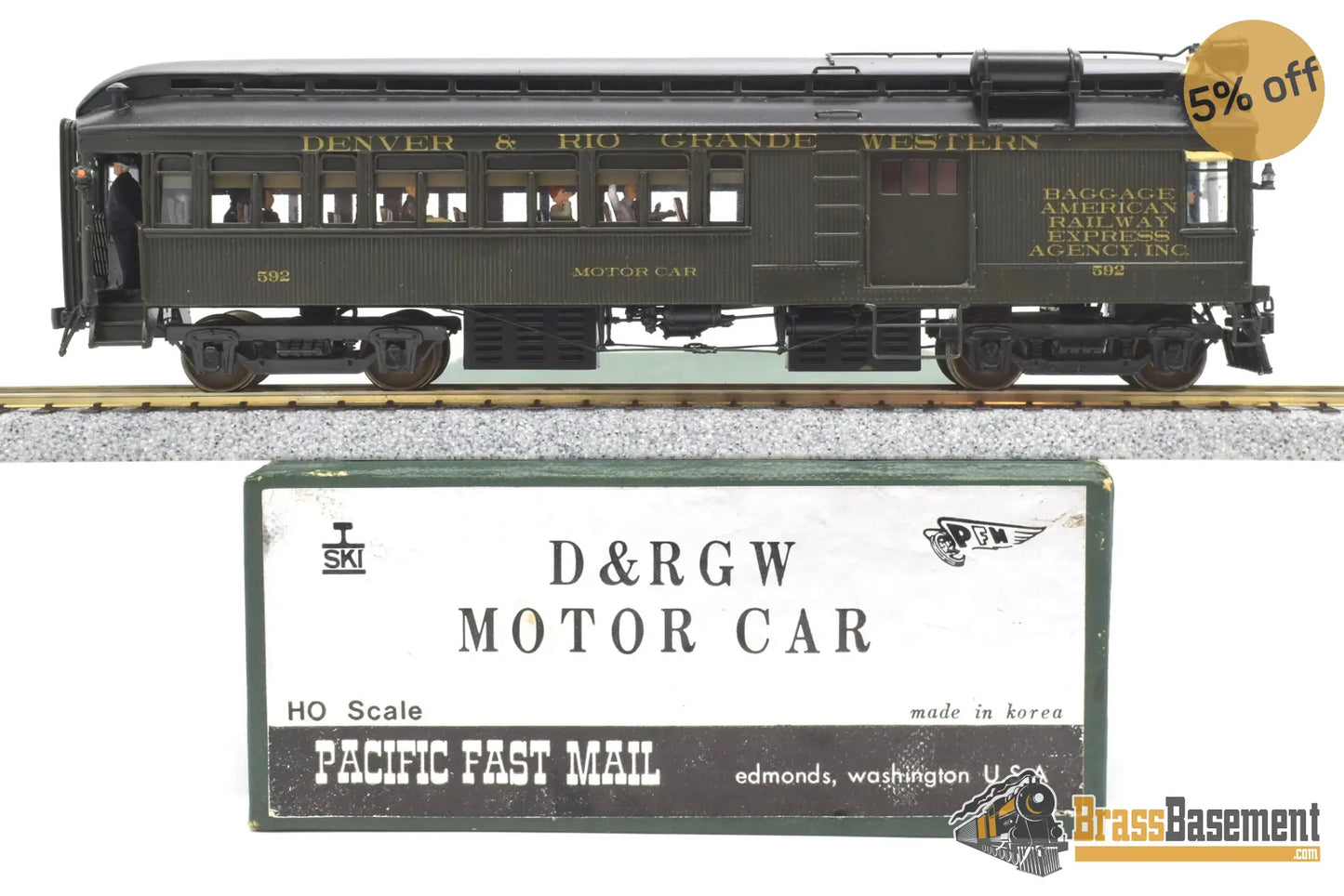 Ho Brass - Pfm Ski D&Rgw Rio Grande Motor Car 1979 Boyd Reyes Pro Paint Dcc/Sound Passenger