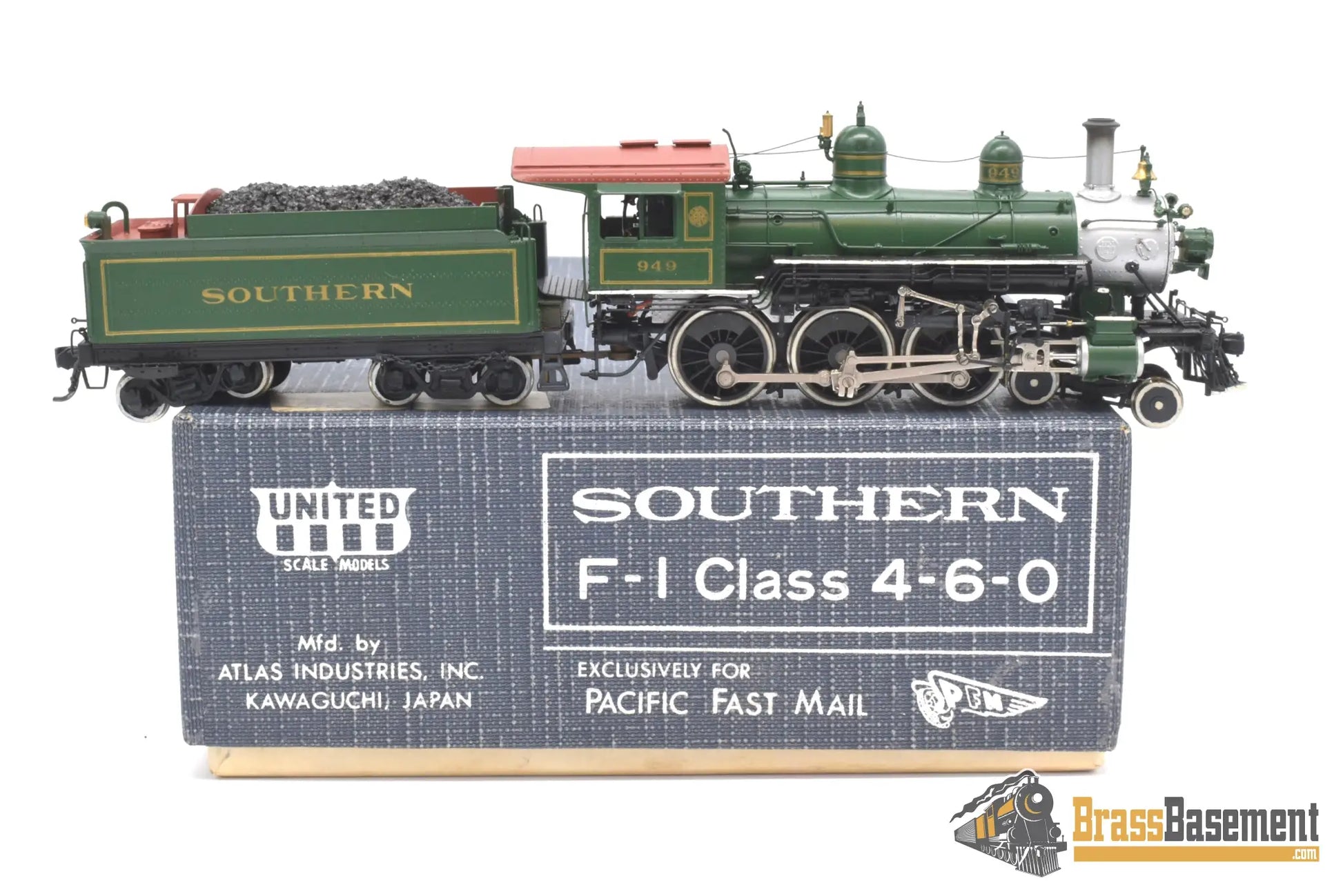 Ho Brass - Pfm Southern Railway F - 1 4 - 6 - 0 #949 Nice Paint & Weathering Steam