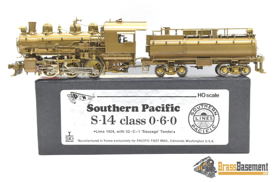 Ho Brass - Pfm Sp Southern Pacific S - 14 0 - 6 - 0 Sausage Tender Unpainted Steam