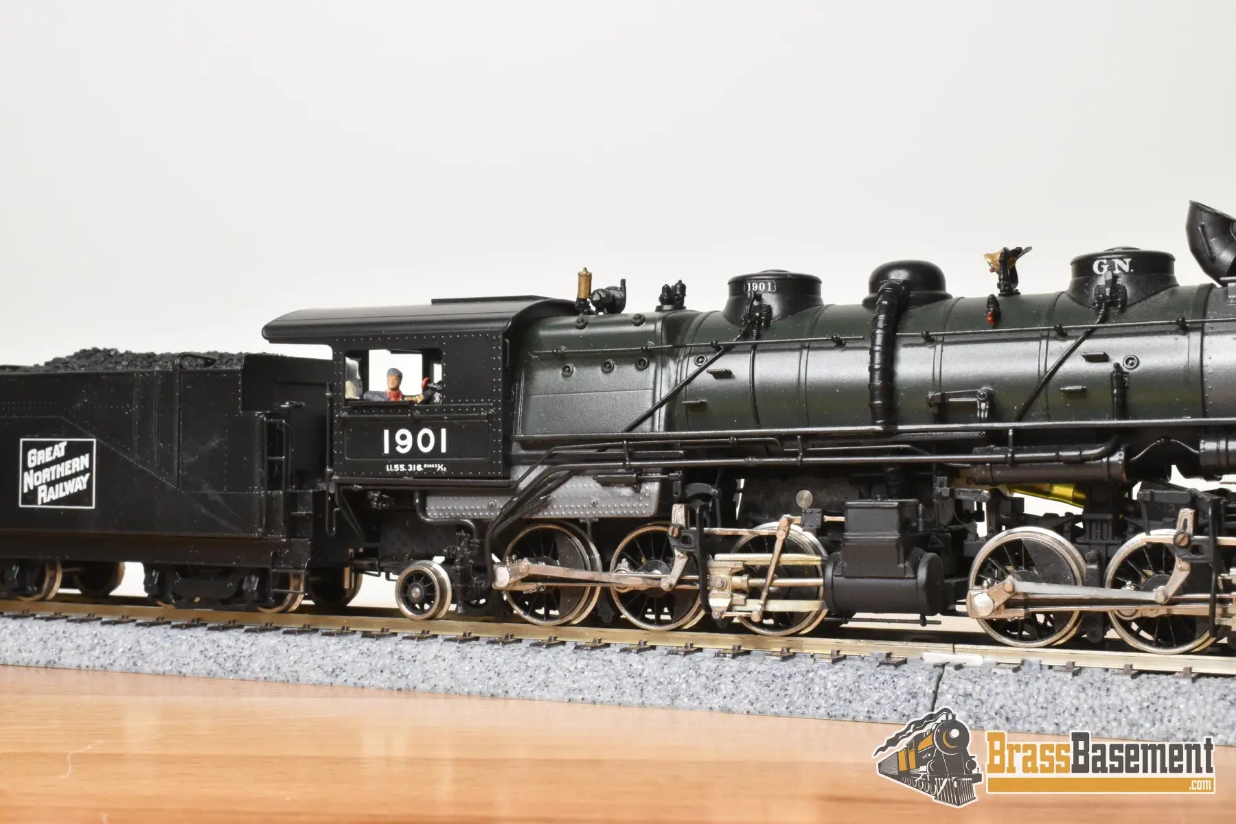 HO Brass - PFM Tenshodo 170 Great Northern L-1 2-6-6-2 1978 Green Boiler - F/P Beautiful