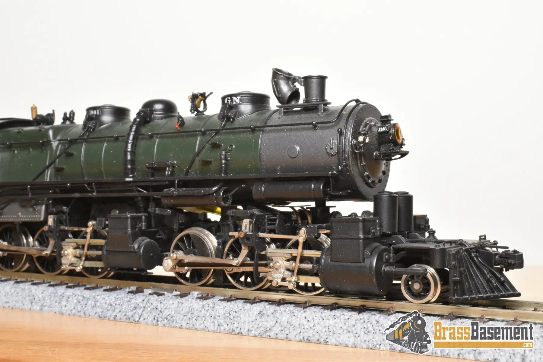 HO Brass - PFM Tenshodo 170 Great Northern L-1 2-6-6-2 1978 Green Boiler - F/P Beautiful
