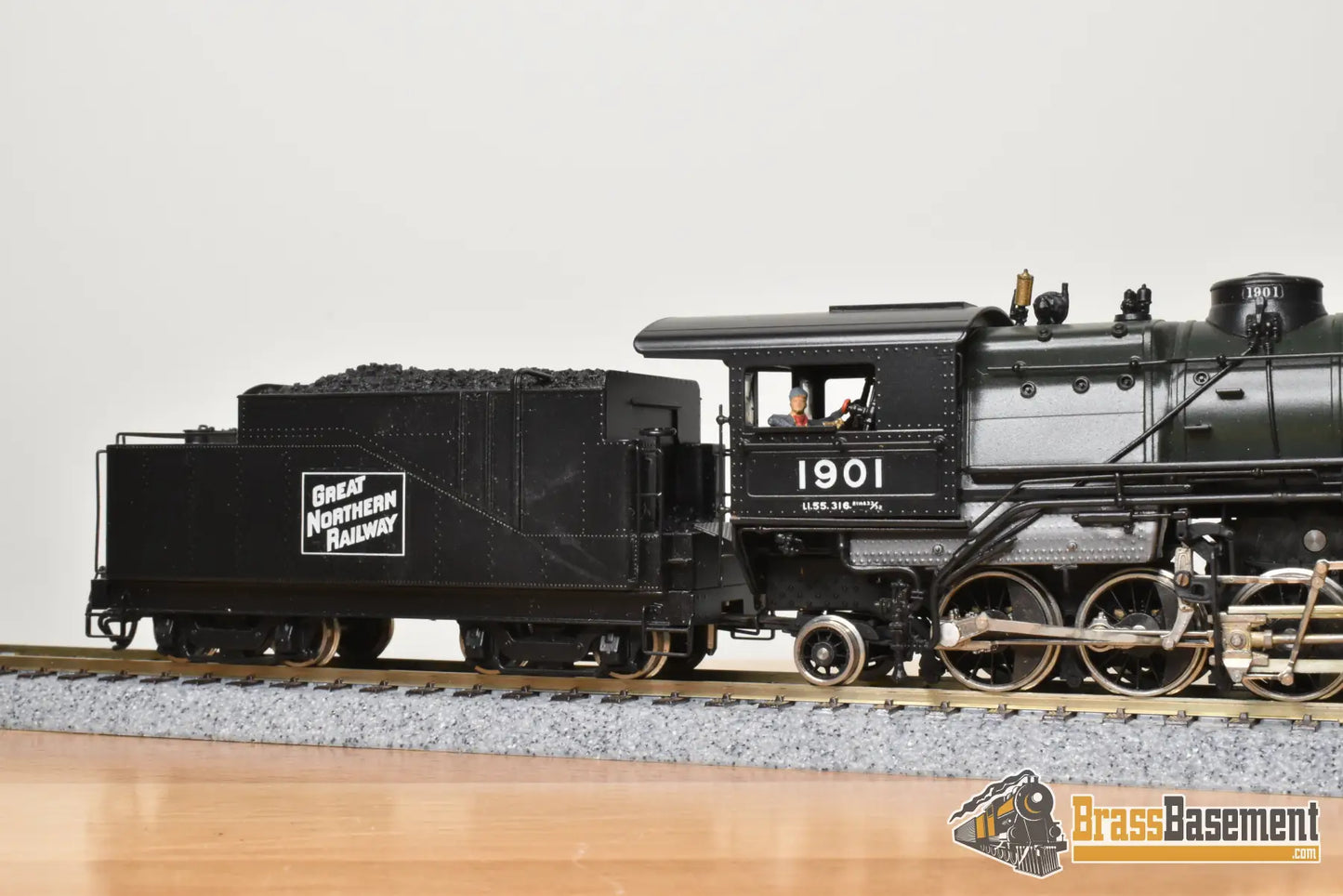 HO Brass - PFM Tenshodo 170 Great Northern L-1 2-6-6-2 1978 Green Boiler - F/P Beautiful