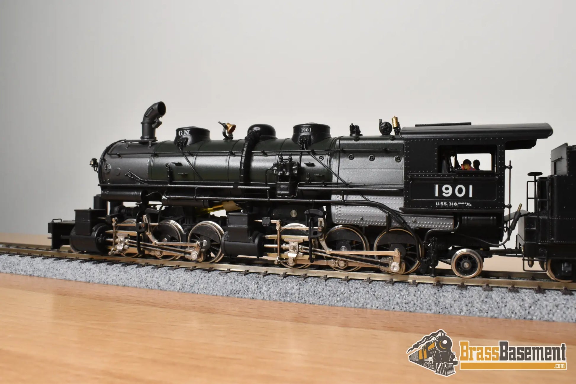 HO Brass - PFM Tenshodo 170 Great Northern L-1 2-6-6-2 1978 Green Boiler - F/P Beautiful