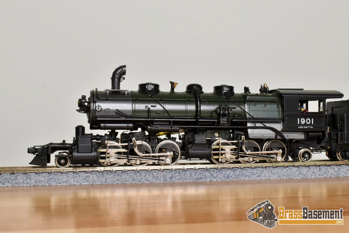 HO Brass - PFM Tenshodo 170 Great Northern L-1 2-6-6-2 1978 Green Boiler - F/P Beautiful