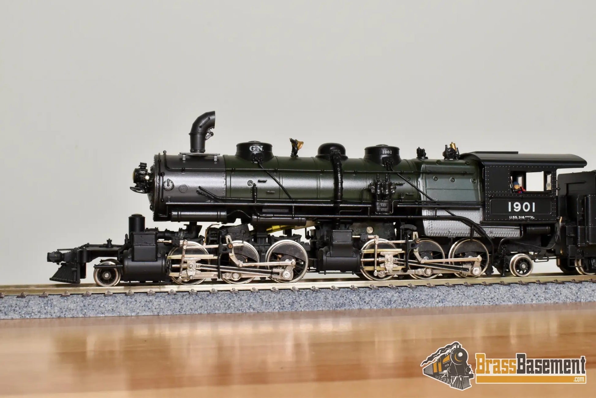 HO Brass - PFM Tenshodo 170 Great Northern L-1 2-6-6-2 1978 Green Boiler - F/P Beautiful