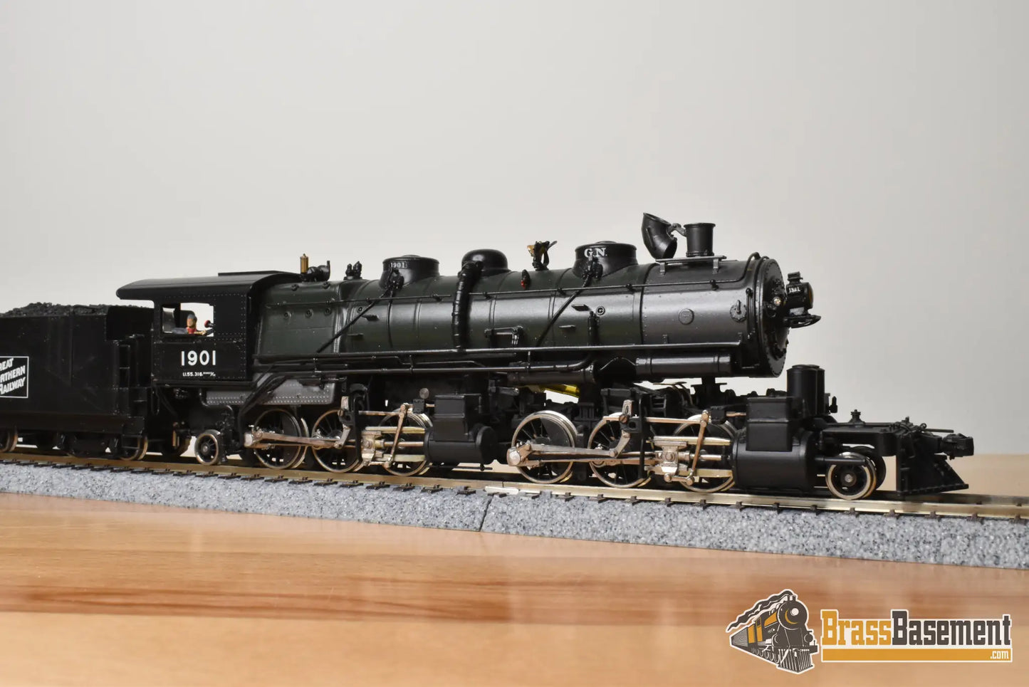 HO Brass - PFM Tenshodo 170 Great Northern L-1 2-6-6-2 1978 Green Boiler - F/P Beautiful