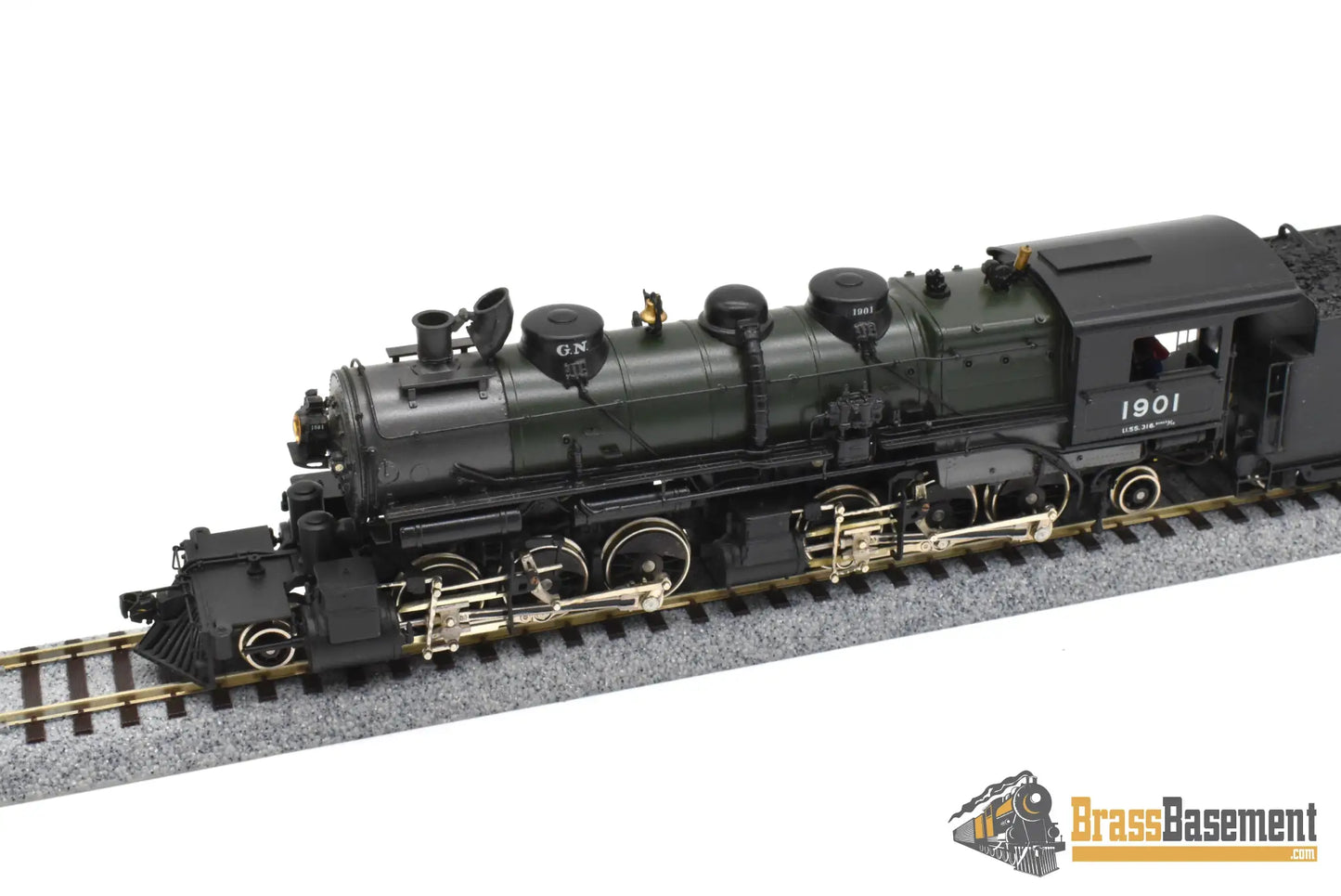 HO Brass - PFM Tenshodo 170 Great Northern L-1 2-6-6-2 1978 Green Boiler - F/P Beautiful