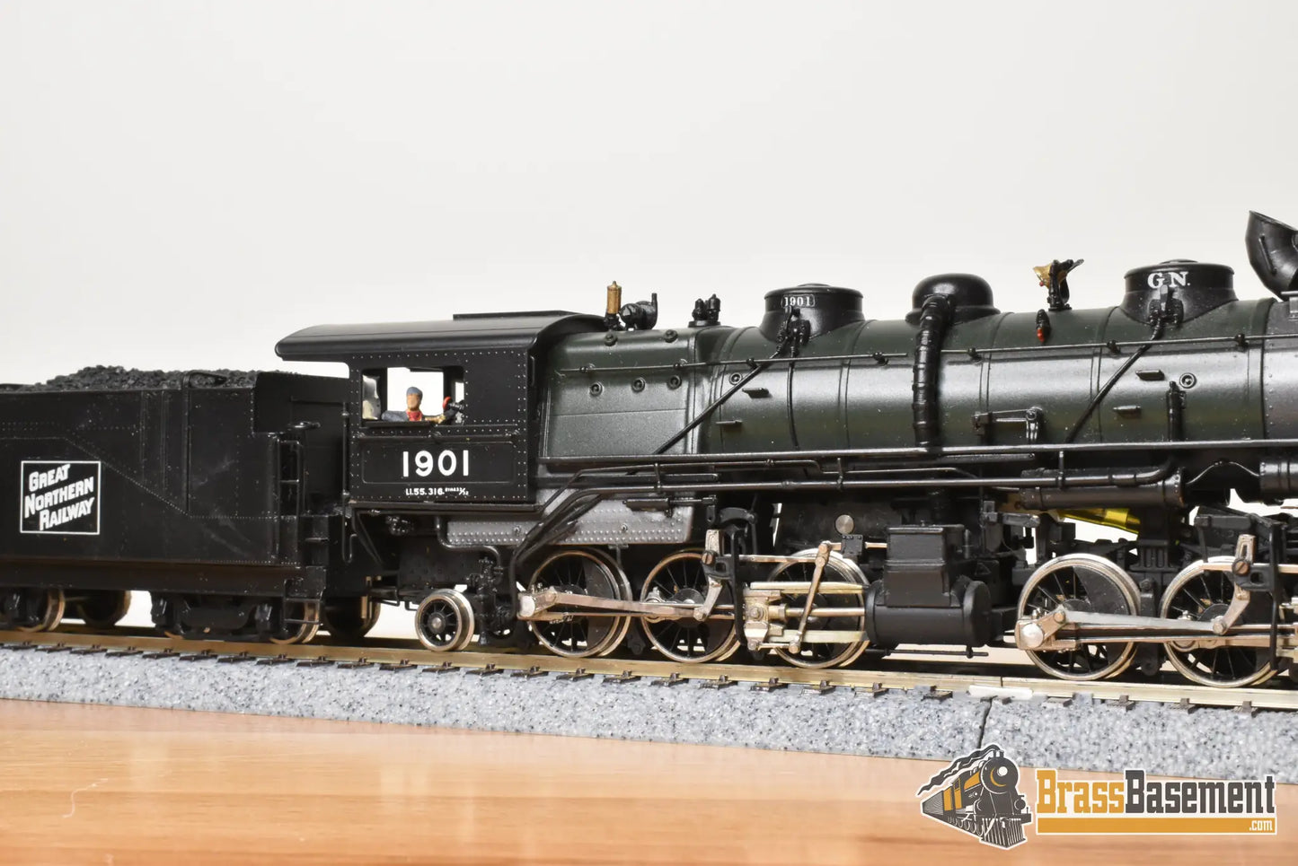 HO Brass - PFM Tenshodo 170 Great Northern L-1 2-6-6-2 1978 Green Boiler - F/P Beautiful