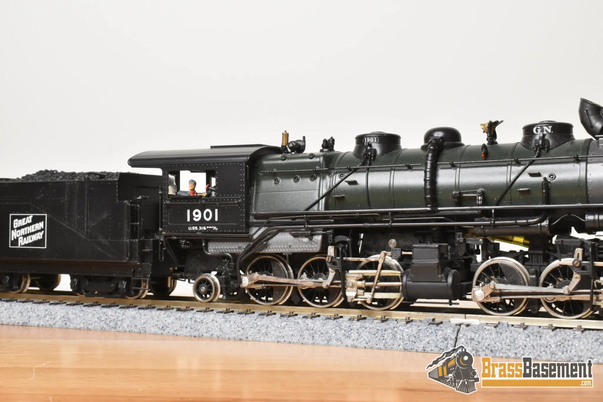 HO Brass - PFM Tenshodo 170 Great Northern L-1 2-6-6-2 1978 Green Boiler - F/P Beautiful
