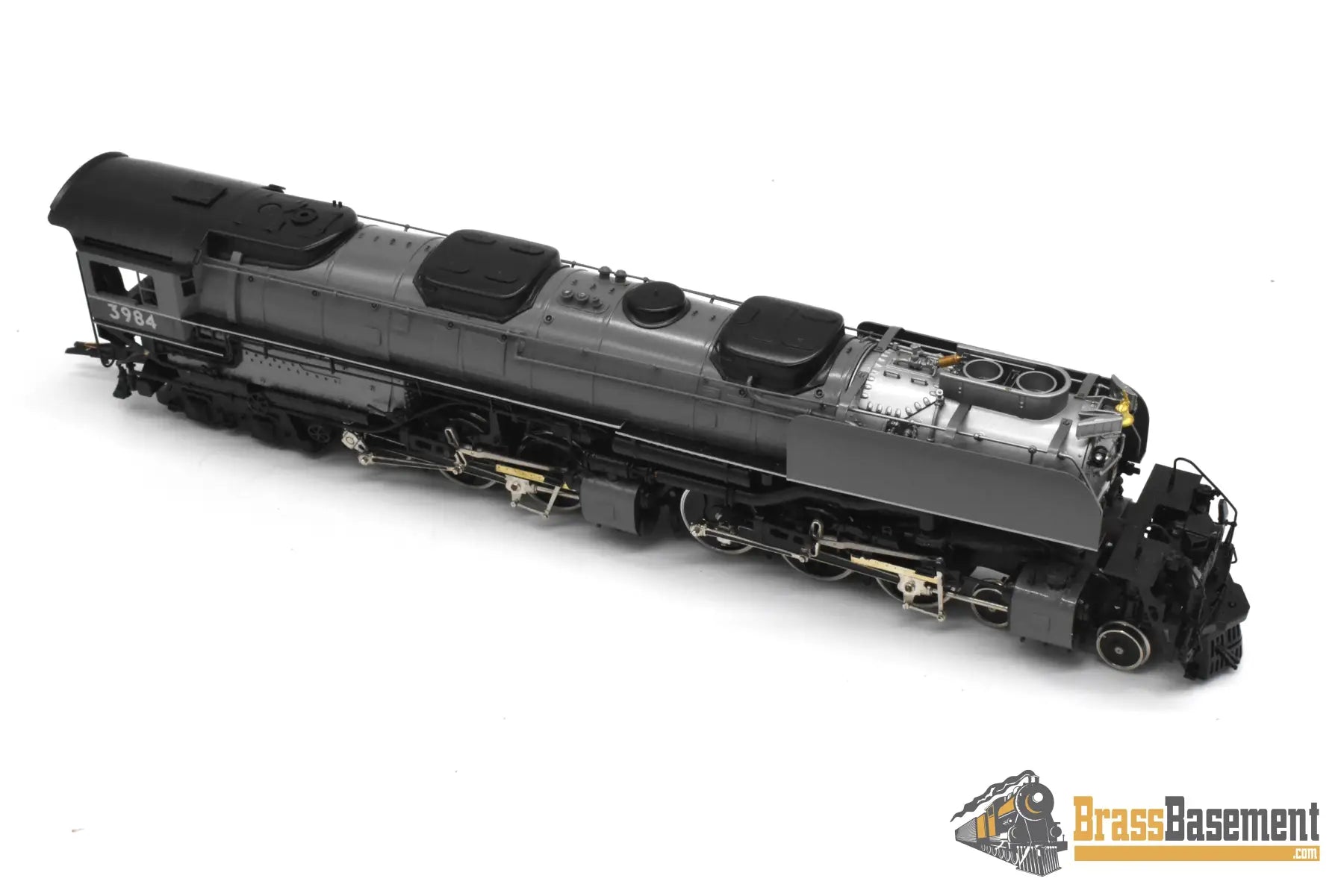 HO Brass - PFM Tenshodo Union Pacific UP 4-6-6-4 Challenger #3984 Two Tone Gray Gray Stripe w/ Deflectors - Oil - 1982