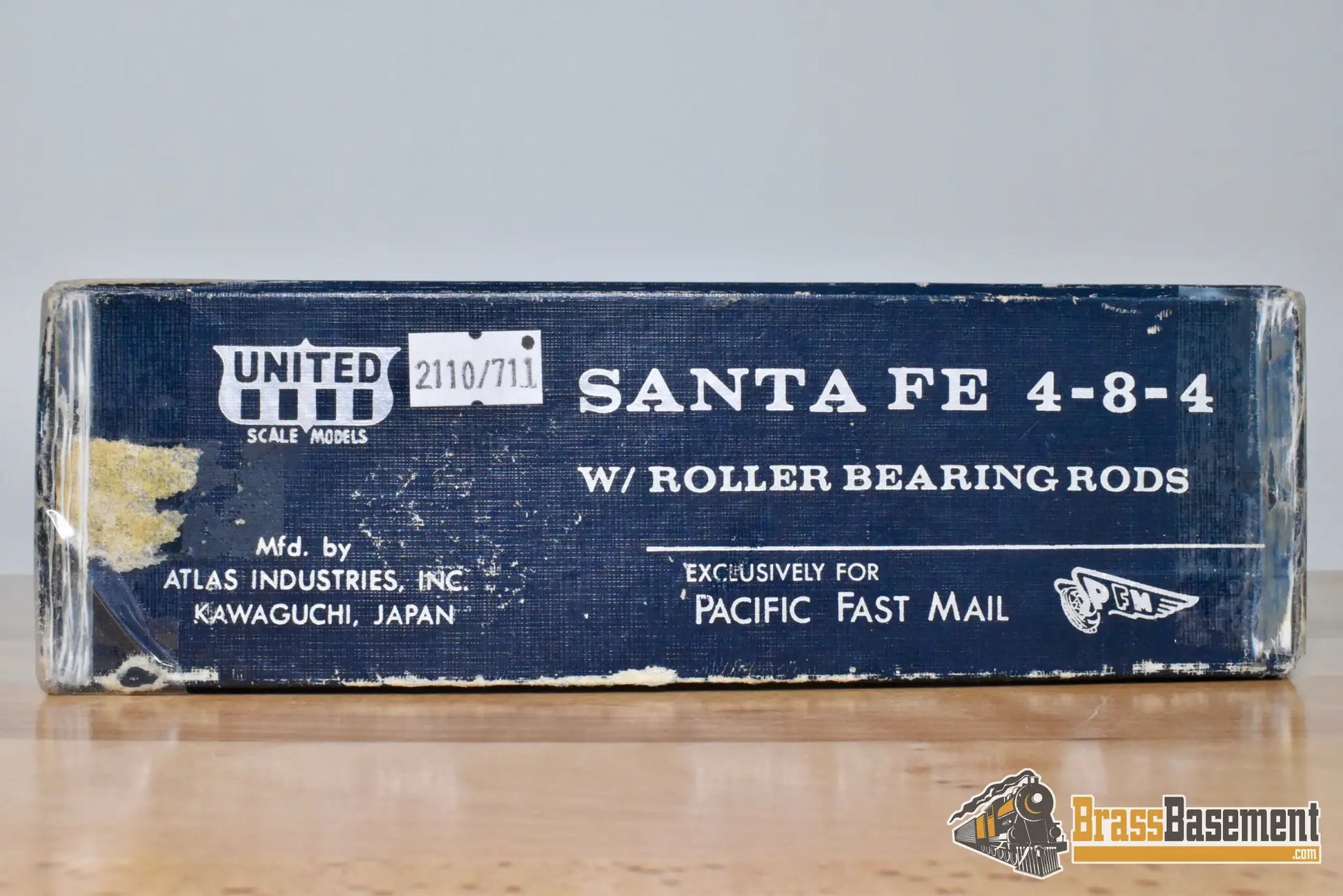 HO Brass - PFM United ATSF Santa Fe 4-8-4 Roller Bearing Rods - Unpainted 1981 High-Grade - Steam