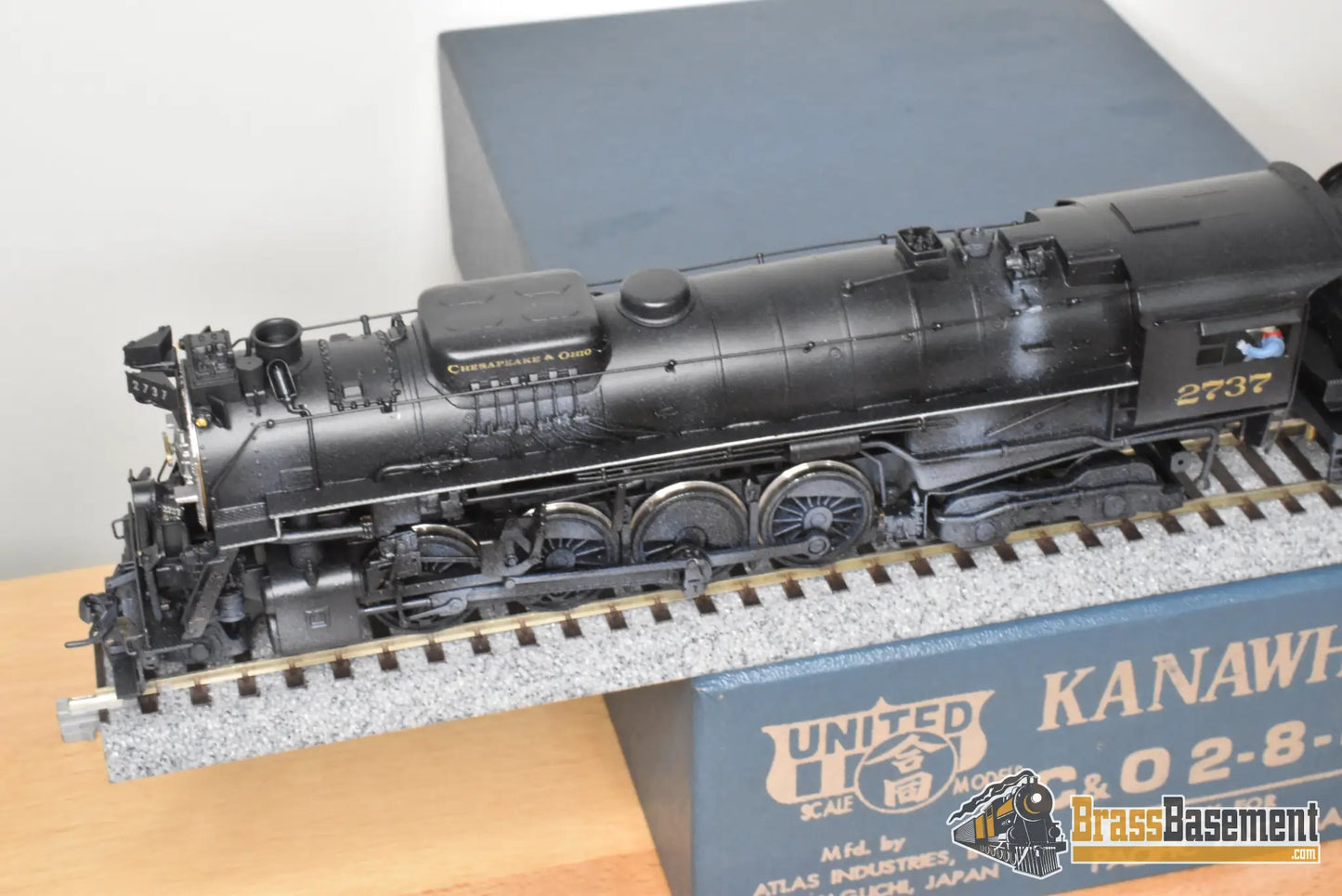 HO Brass - PFM United C&O Chesapeake & Ohio 2-8-4 Kanawha #2737 - C/P - Steam