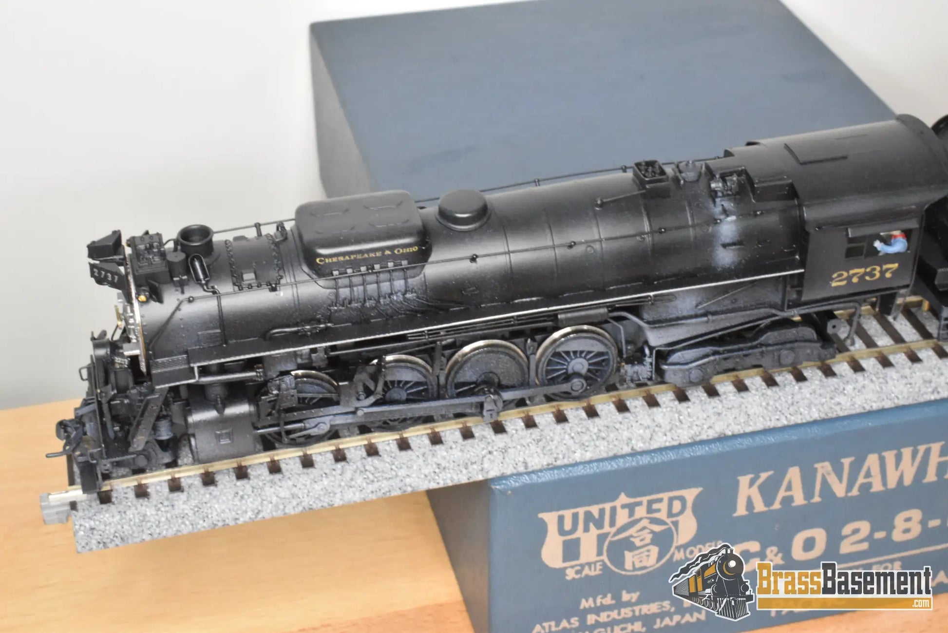 HO Brass - PFM United C&O Chesapeake & Ohio 2-8-4 Kanawha #2737 - C/P - Steam