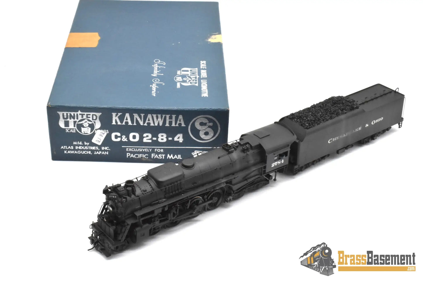 HO Brass - PFM United C&O Chesapeake & Ohio 2-8-4 Kanawha - C/P - Steam