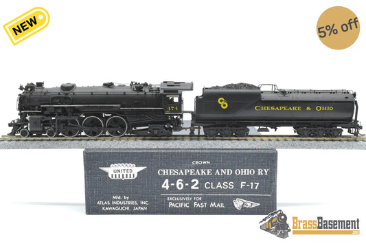 HO Brass - PFM United Crown C&O Chesapeake & Ohio F-17 4-6-2 Pacific #474 - Worthington FWH CP Steam
