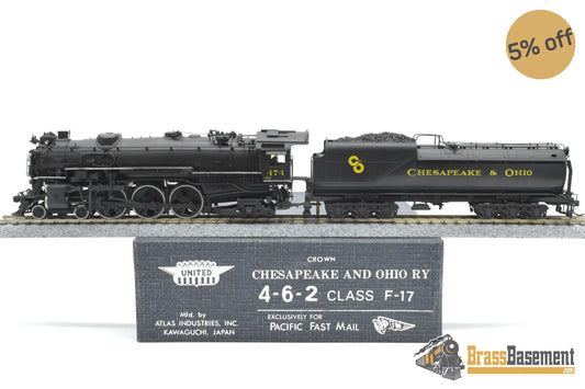 HO Brass - PFM United Crown C&O Chesapeake & Ohio F-17 4-6-2 Pacific #474 - Worthington FWH CP Steam