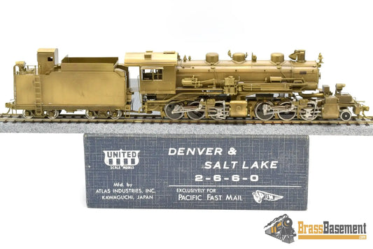 Ho Brass - Pfm United D&Sl Denver & Salt Lake 2 - 6 - 6 - 0 Unpainted Last Run! 1978 Steam