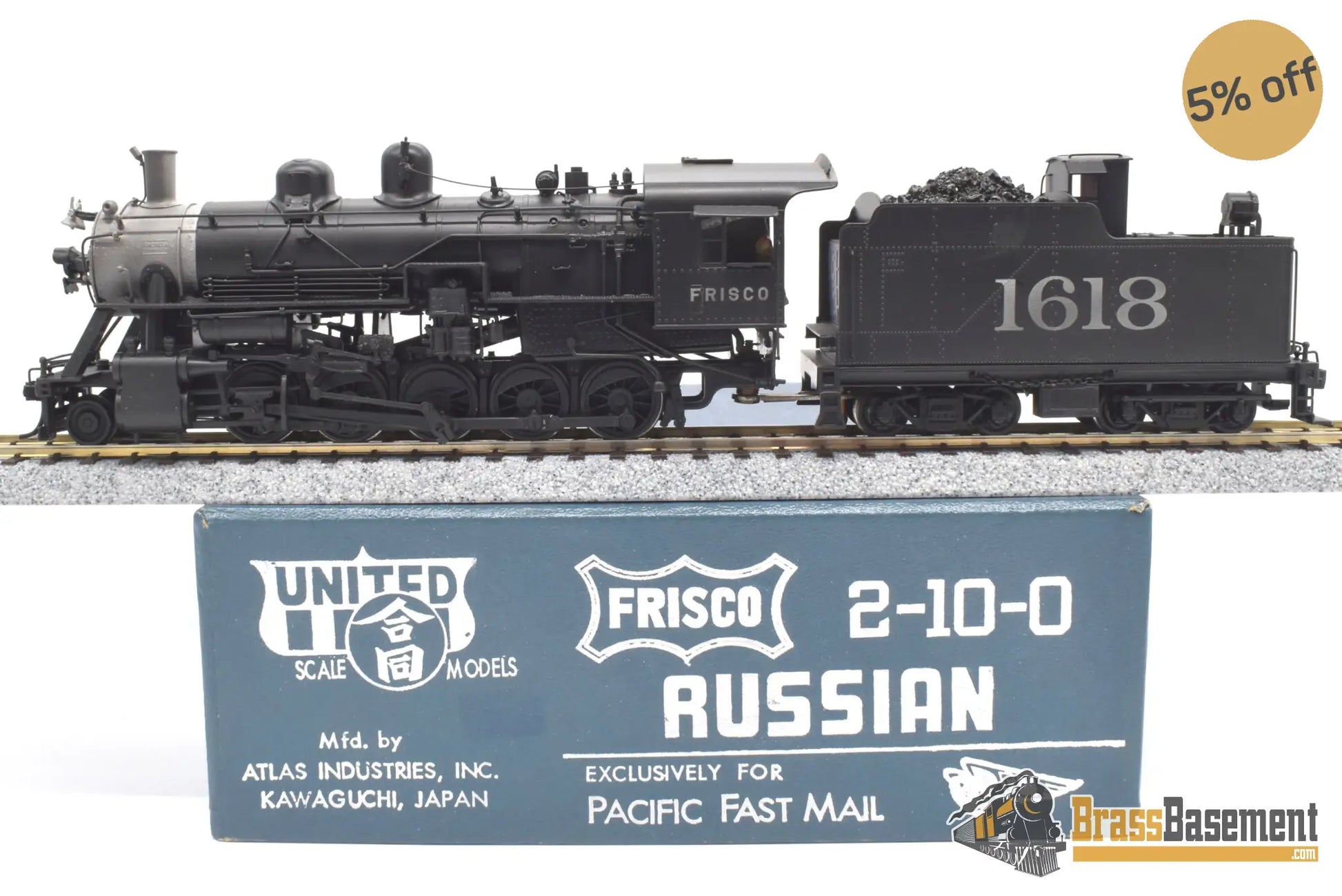 Ho Brass - Pfm United Frisco 2 - 10 - 0 Russian Decapod #1618 C/P Nice Steam
