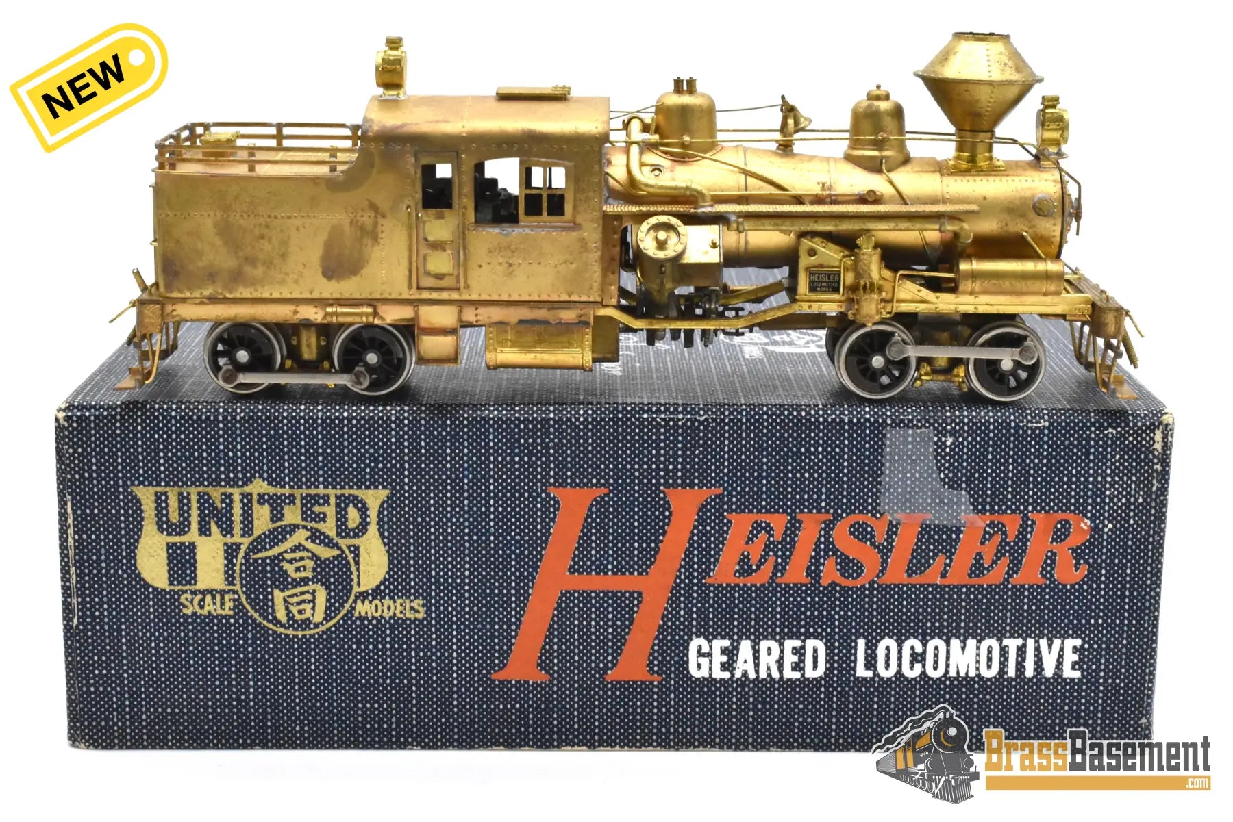 HO Brass – PFM United Heisler Geared Locomotive – Unpainted – 1963 Run - Does Not Run Steam
