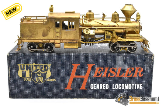 HO Brass – PFM United Heisler Geared Locomotive – Unpainted – 1963 Run - Does Not Run Steam