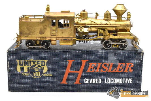 HO Brass – PFM United Heisler Geared Locomotive – Unpainted – 1963 Run - Does Not Run Steam