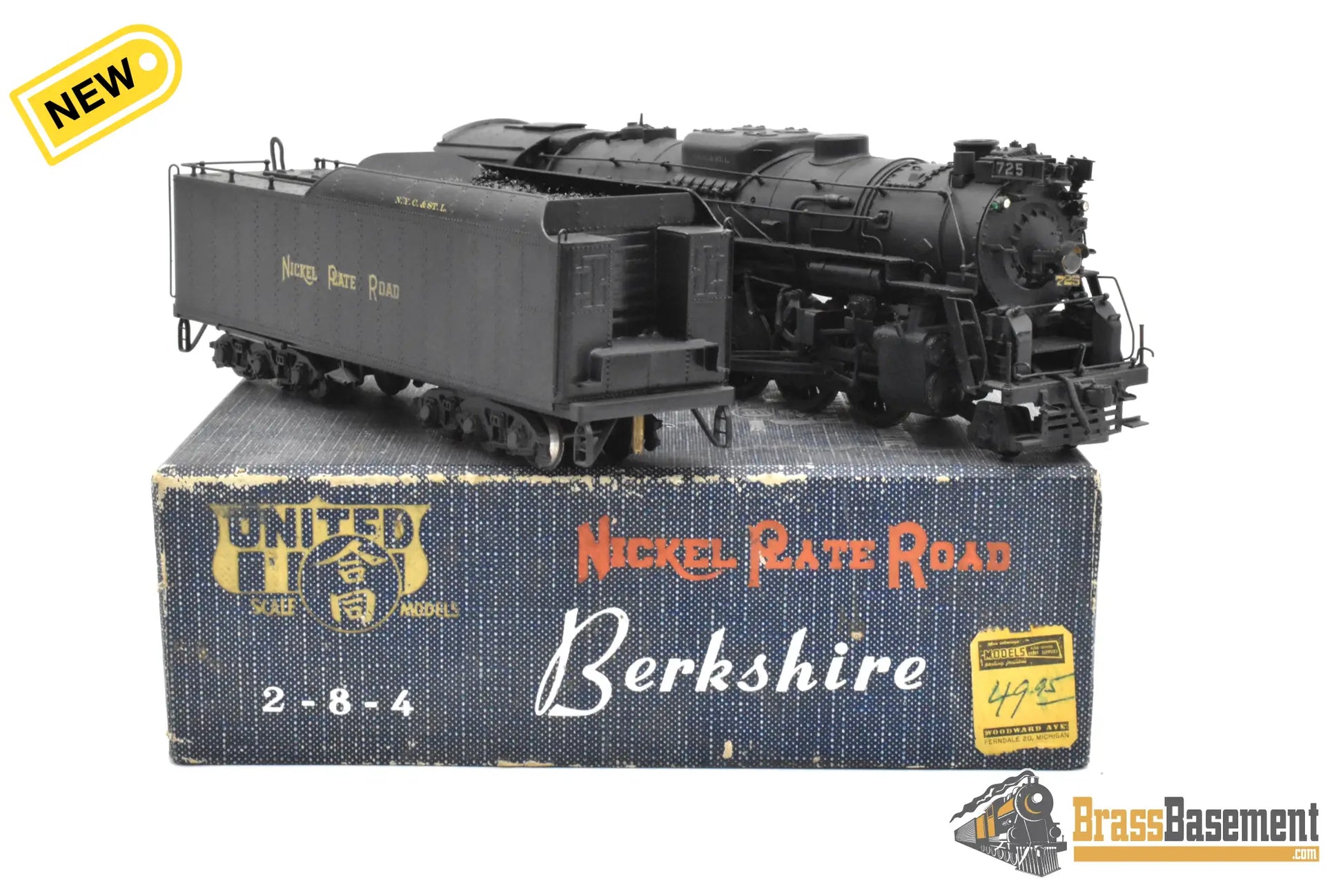 HO Brass - PFM United Nickel Plate Road NKP 2-8-4 Berkshire #725 C/P 1960s Run - Steam