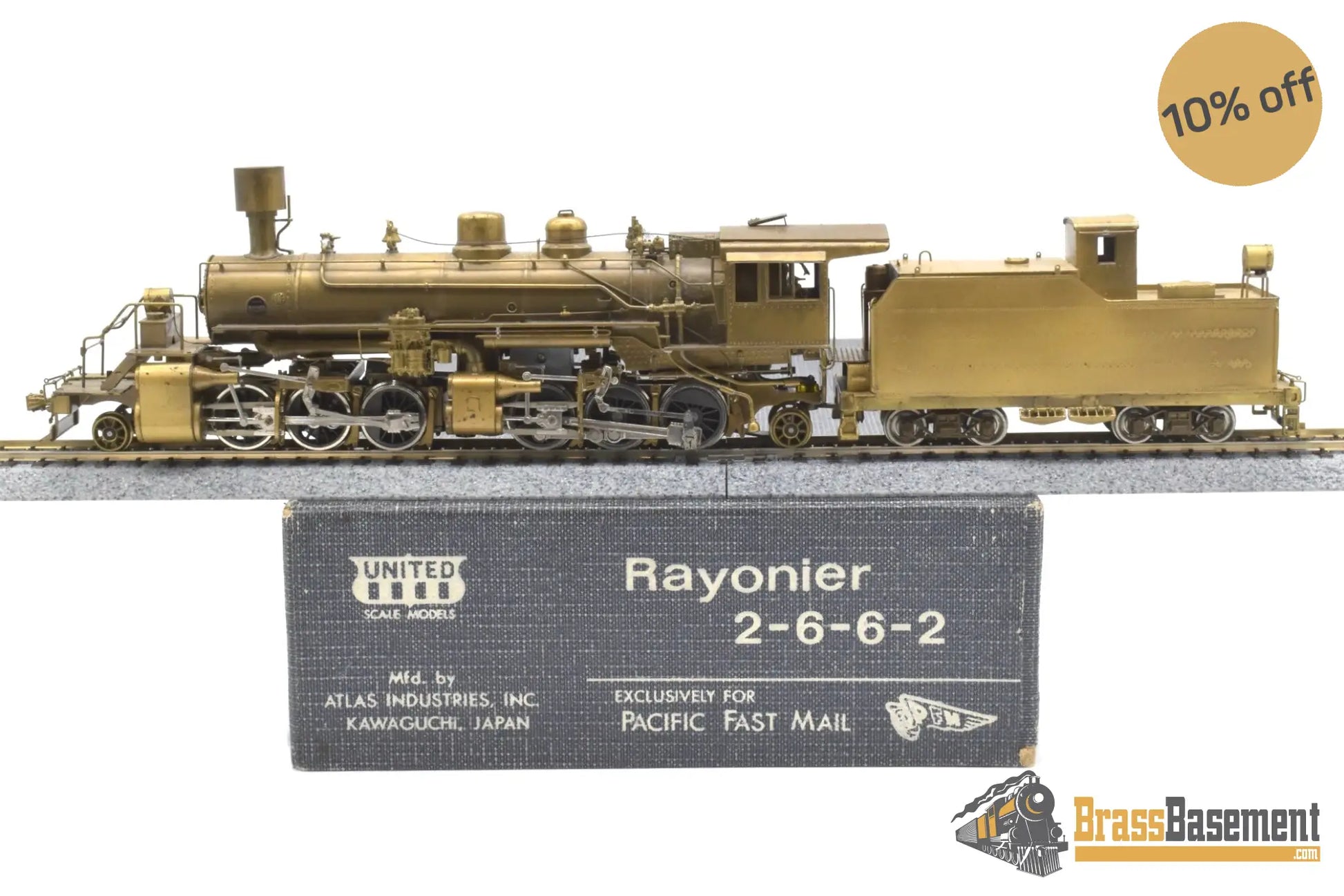 Ho Brass - Pfm United Rayonier #28 Baldwin Logging 2-6-6-2 Articulated Unpainted 1980 Run Steam