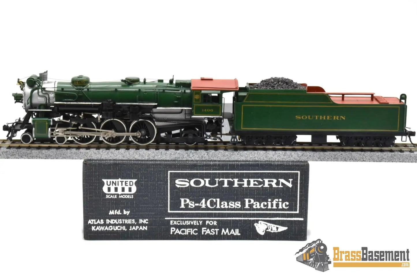 HO Brass - PFM United Southern Railway PS-4 4-6-2 #1400 - C/P Last Run - Serviced Steam
