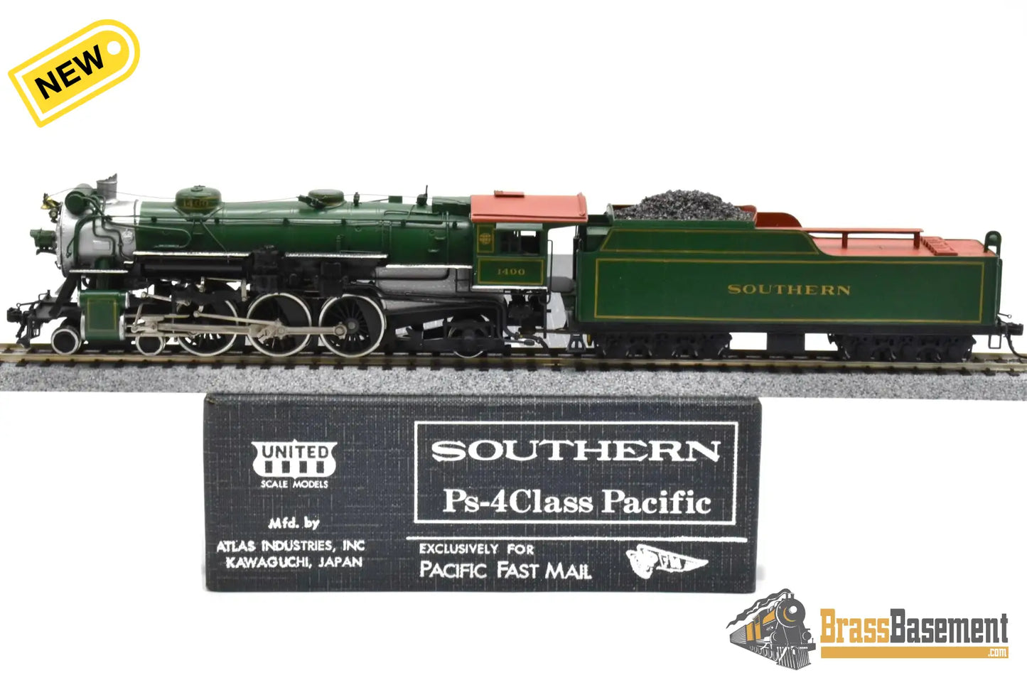 HO Brass - PFM United Southern Railway PS-4 4-6-2 #1400 - C/P Last Run - Serviced Steam