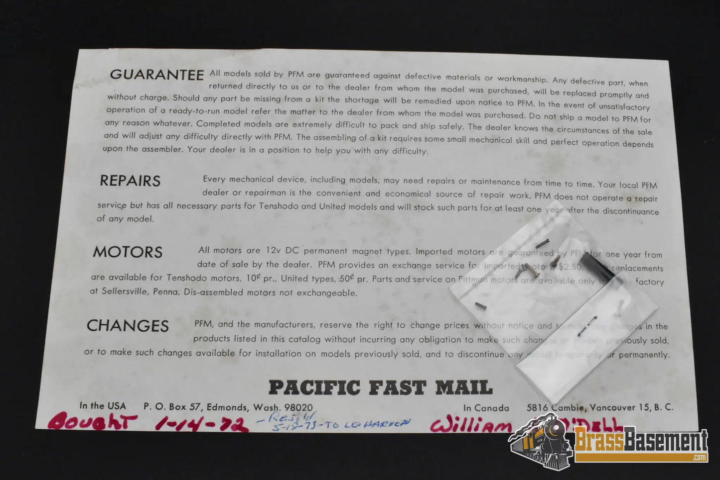 HO Brass - PFM United Southern Railway PS-4 4-6-2 - Last Run Steam