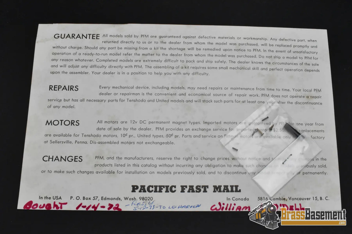 HO Brass - PFM United Southern Railway PS-4 4-6-2 - Last Run Steam