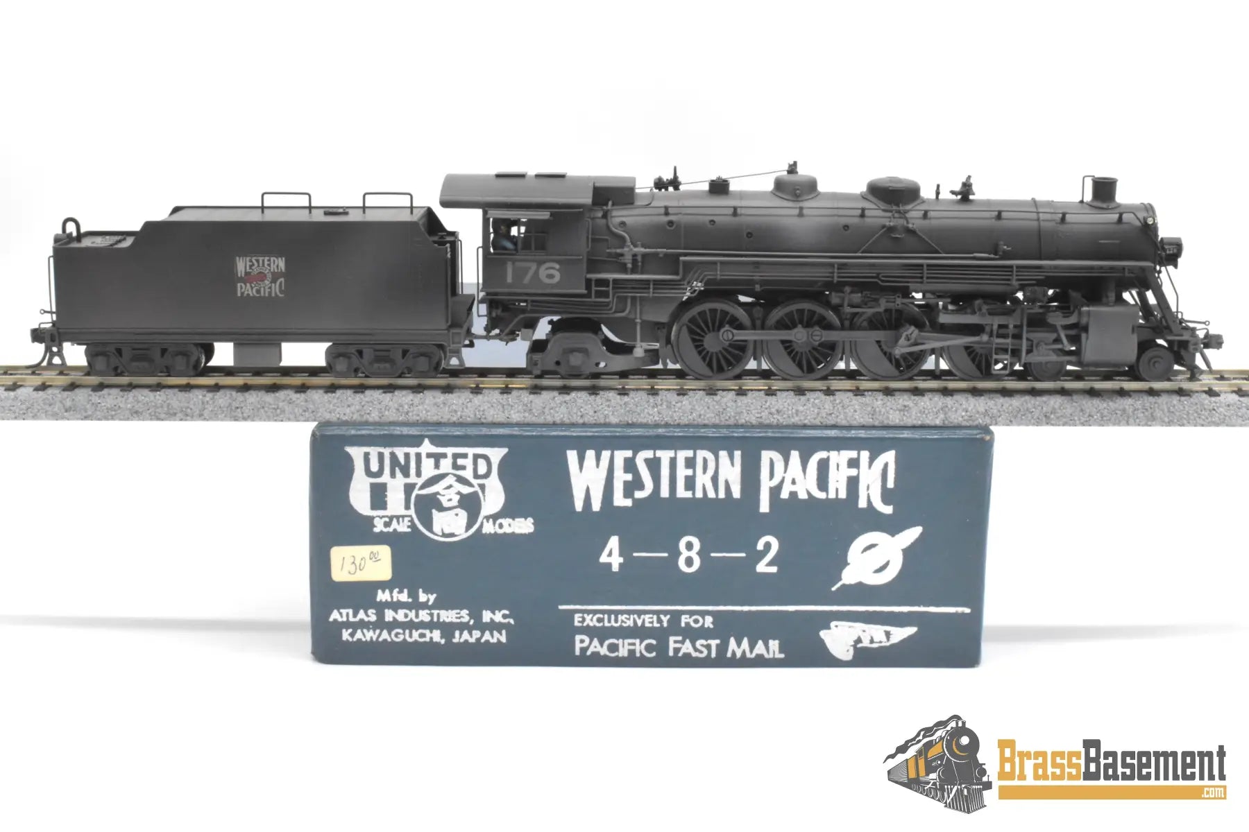 HO Brass - PFM United Western Pacific WP 4-8-2 MP-69 #176 - CP Steam