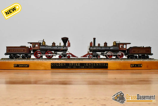 HO Brass - PFM UP/CP Union/Central Pacific Golden Spike Set 4-4-0 - Custom Paint UNPOWERED - Steam
