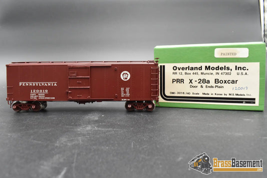 HO Brass – OMI 3016 PRR X-28a Boxcar #120019 – Factory Painted Tuscan – M.S. Models – Mint Freight
