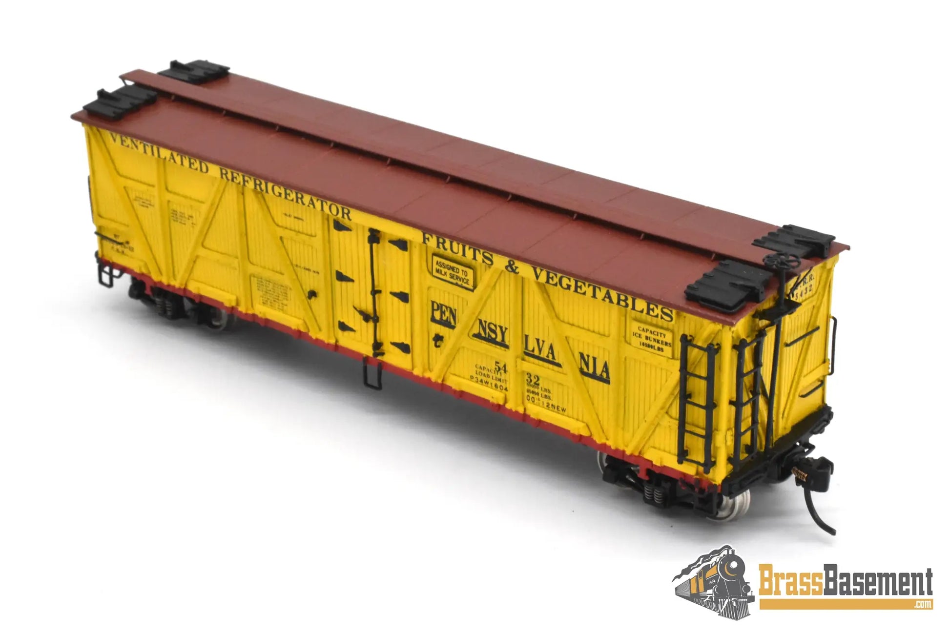 HO Brass - PSC 15700-1 PRR Pennsylvania RR R-7 Composite Reefer - Factory Paint Passenger