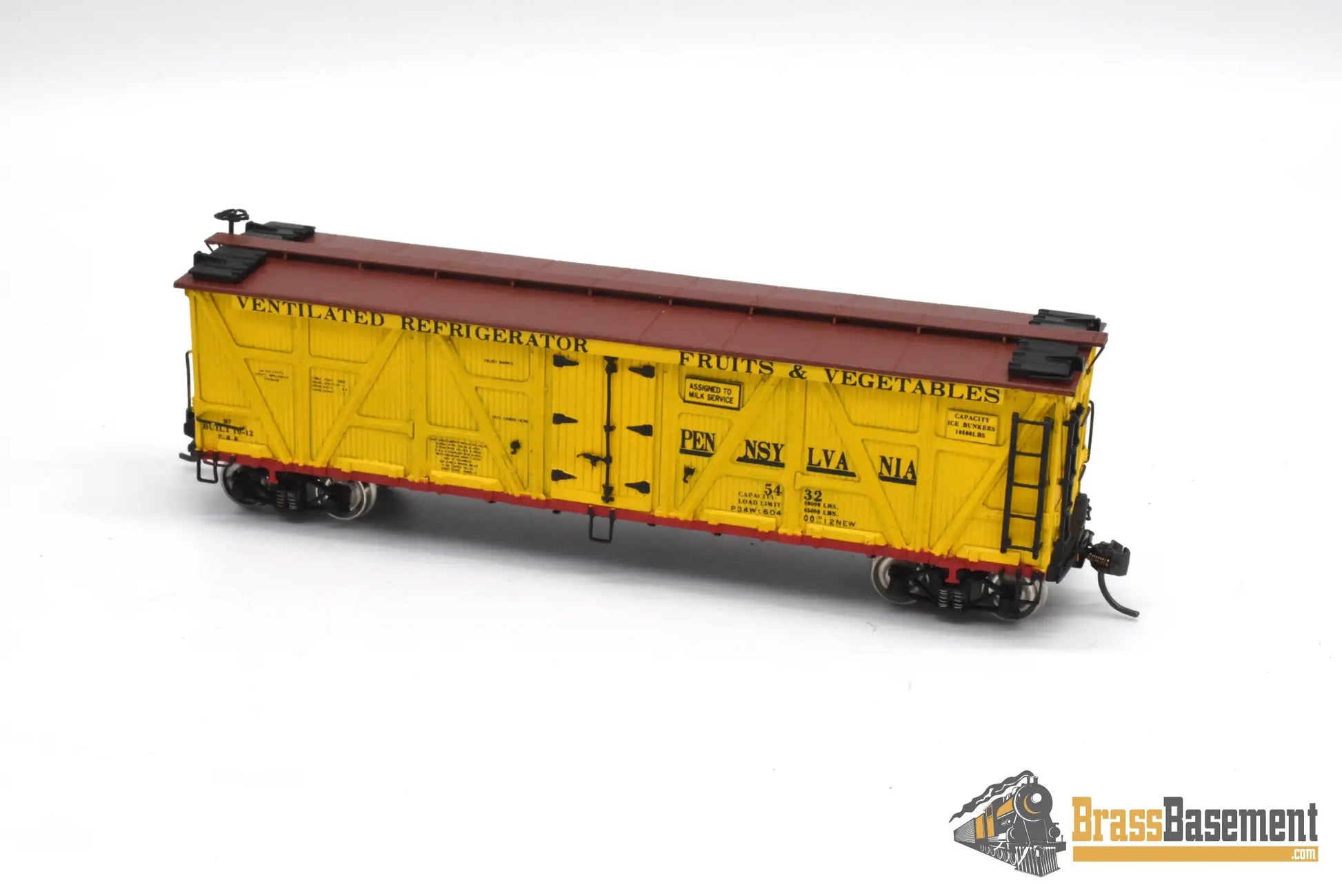 HO Brass - PSC 15700-1 PRR Pennsylvania RR R-7 Composite Reefer - Factory Paint Passenger
