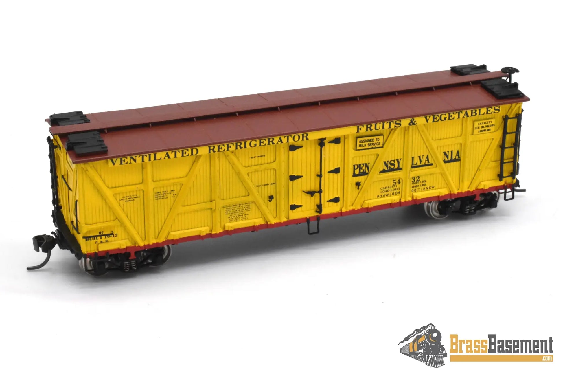 HO Brass - PSC 15700-1 PRR Pennsylvania RR R-7 Composite Reefer - Factory Paint Passenger