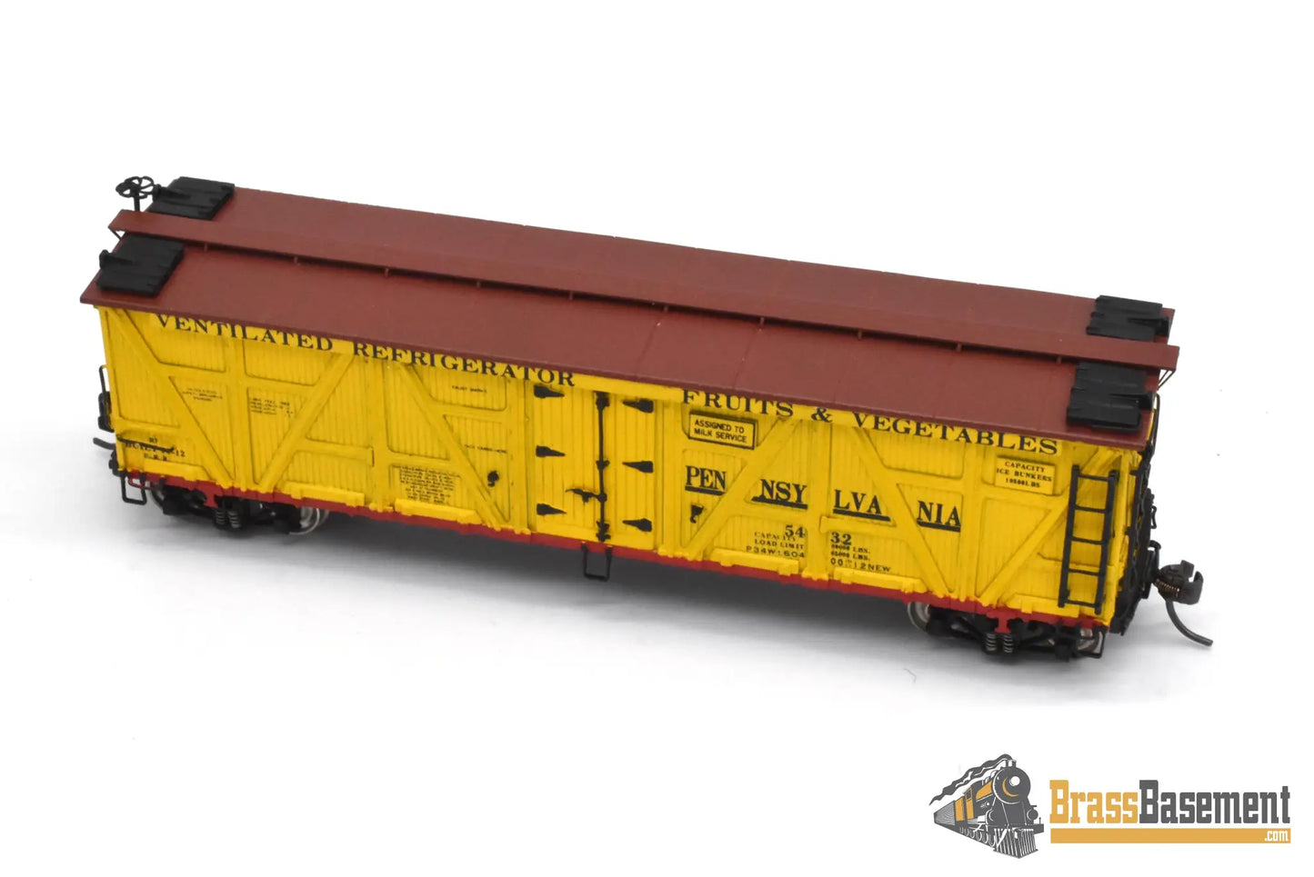 HO Brass - PSC 15700-1 PRR Pennsylvania RR R-7 Composite Reefer - Factory Paint Passenger