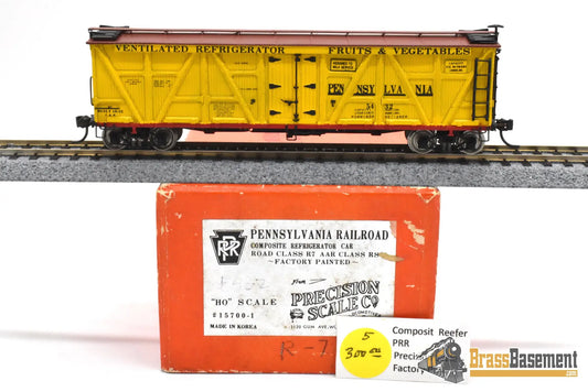 HO Brass - PSC 15700-1 PRR Pennsylvania RR R-7 Composite Reefer - Factory Paint Passenger