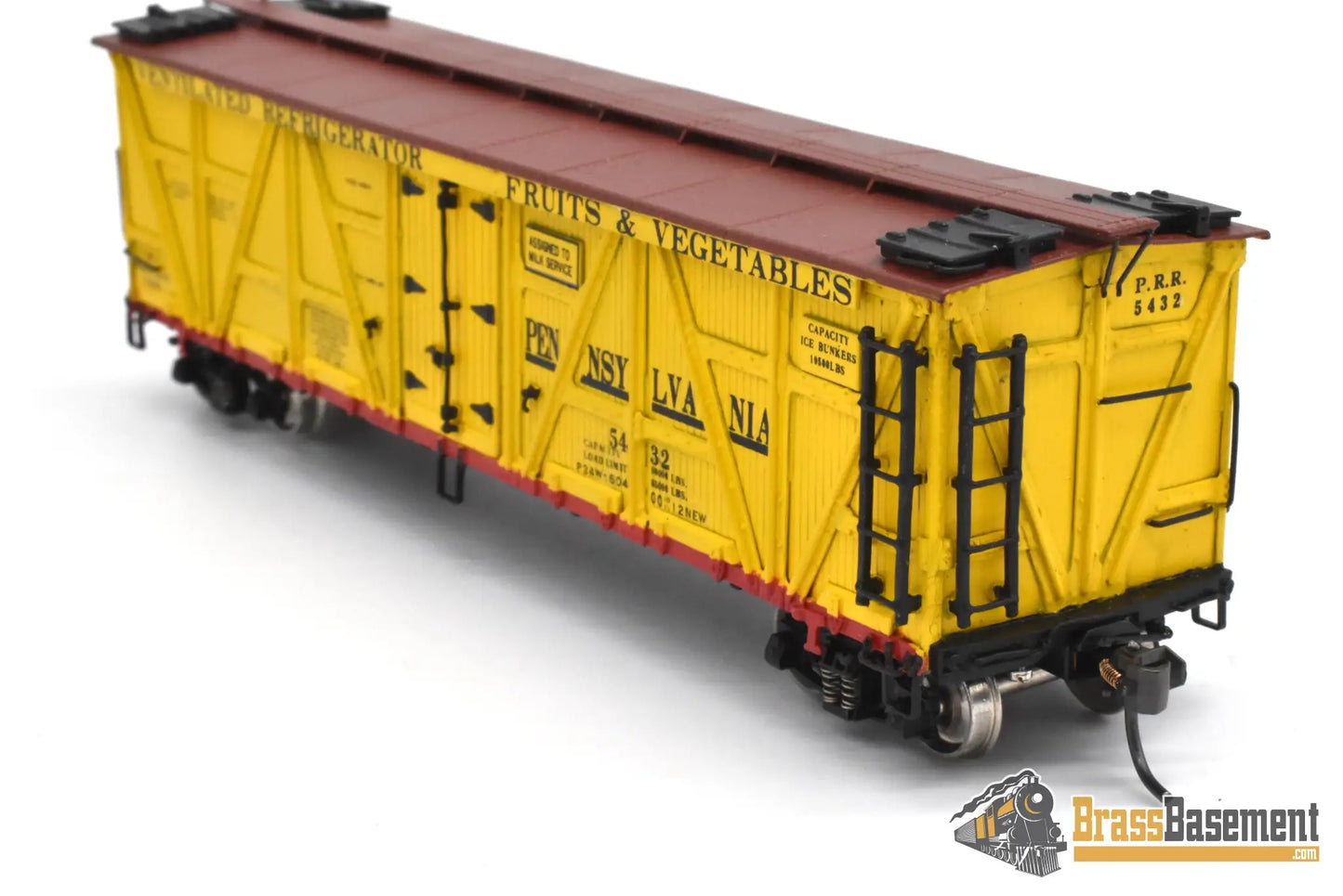 HO Brass - PSC 15700-1 PRR Pennsylvania RR R-7 Composite Reefer - Factory Paint Passenger