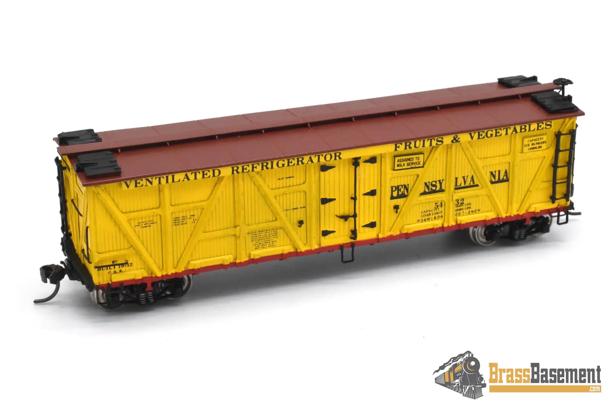 HO Brass - PSC 15700-1 PRR Pennsylvania RR R-7 Composite Reefer - Factory Paint Passenger