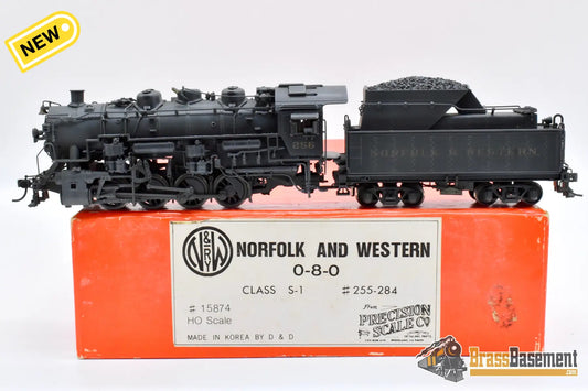 HO Brass - PSC 15874 N&W Norfolk & Western 0-8-0 S-1 #256 - Custom Paint + Steam