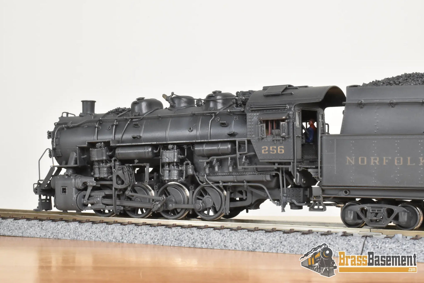 HO Brass - PSC 15874 N&W Norfolk & Western 0-8-0 S-1 #256 - Custom Paint + Steam