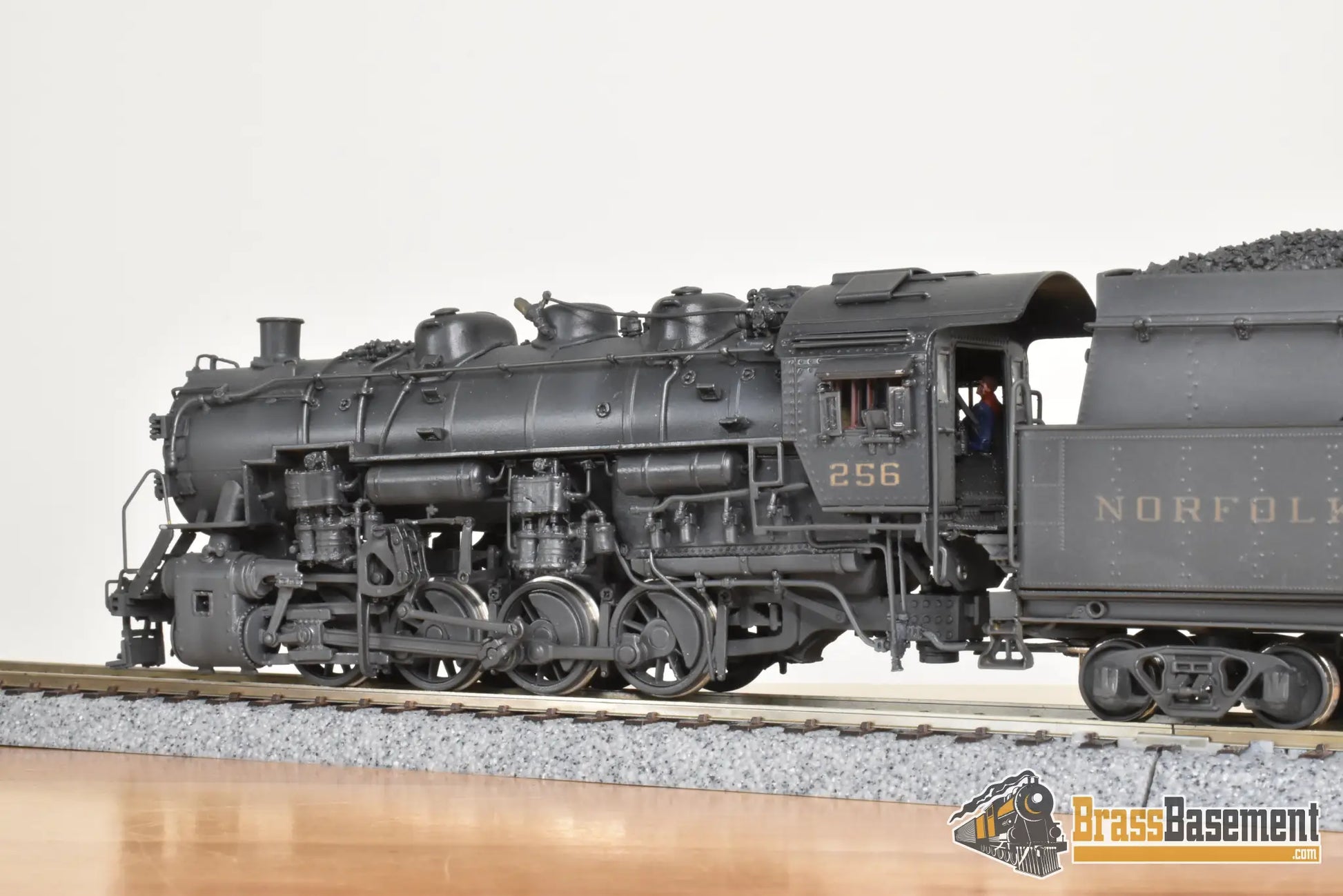 HO Brass - PSC 15874 N&W Norfolk & Western 0-8-0 S-1 #256 - Custom Paint + Steam