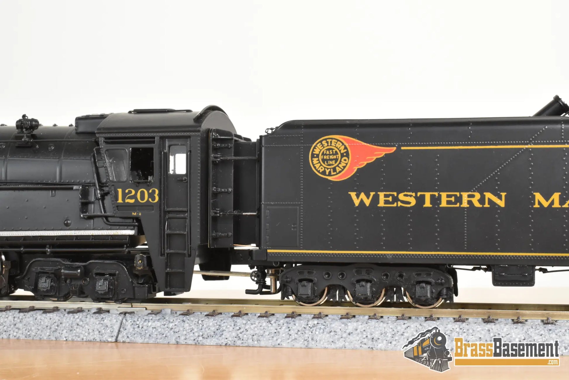 HO Brass - PSC 16042-1 Western Maryland WM M-2 4-6-6-4 #1203 As Delivered - Factory Painted Steam