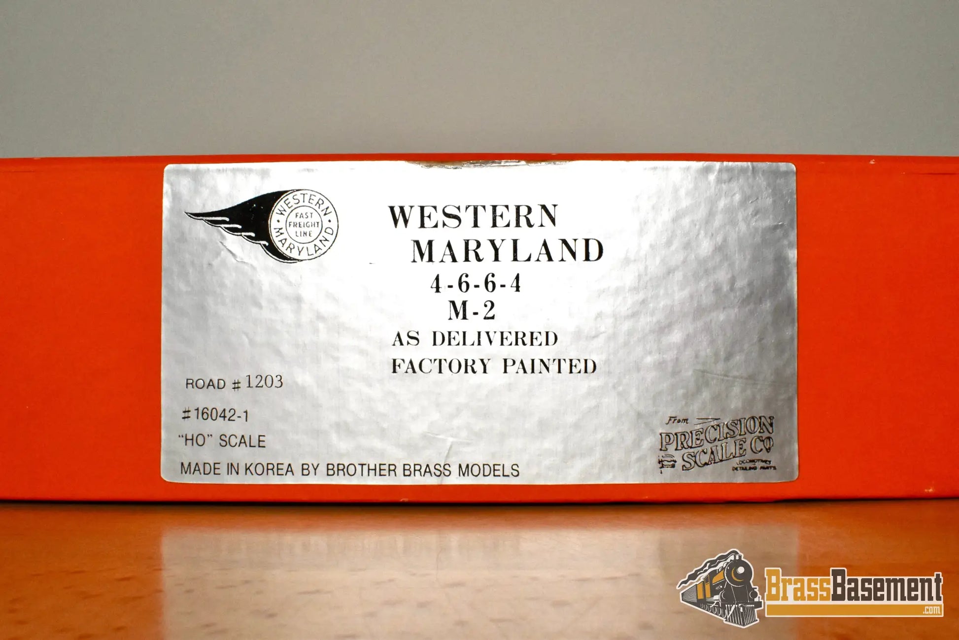 HO Brass - PSC 16042-1 Western Maryland WM M-2 4-6-6-4 #1203 As Delivered - Factory Painted Steam